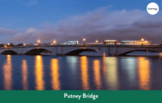 Putney Bridge at the start of the Boat Race